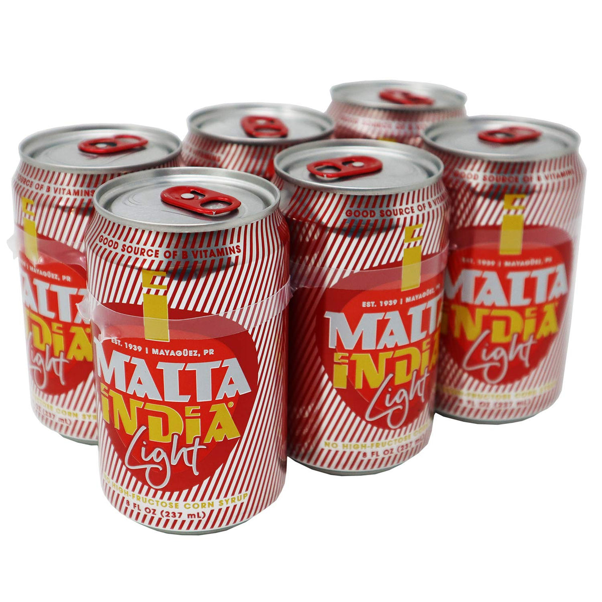 Malta India Light Cans 8 oz - 6 pack
