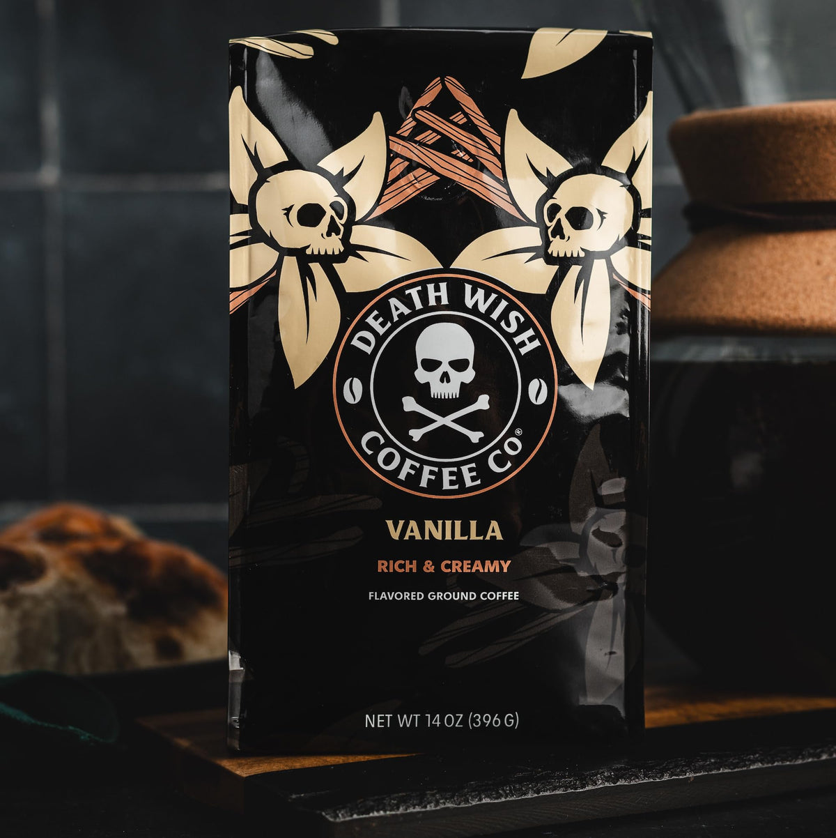 DEATH WISH COFFEE - Vanilla Ground Coffee (14 oz)