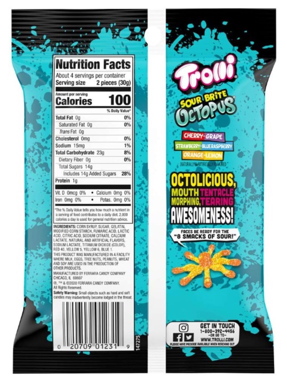 Trolli Sour Brite Crawlers (4 oz Bags) (Pack of 3)