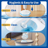 Swilsweep 100 Count Toilet Bowl Wand Refills, Disposable Toilet Cleaner Refills, Disposable Wand Heads Compatible with Clorox and the Most Toilet