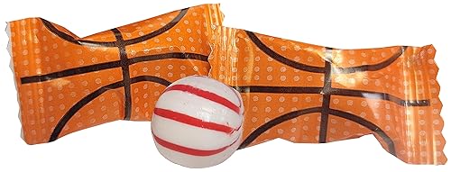 Basketball Themed Peppermints 100 Count Wrapped - Sports Mint Candy