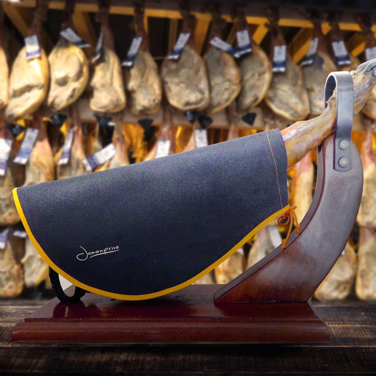 Ham Cover Black Jamonprive - Cover for Spanish Serrano & Iberico Hams and Italian Prosciutto (Does not include the ham stand nor the ham)
