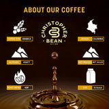 Christopher Bean Coffee - Certified Kosher - Decaf Ground Universal Drip French Vanilla Flavored Coffee | Coffee Beans with Medium Roast 100% Arabica