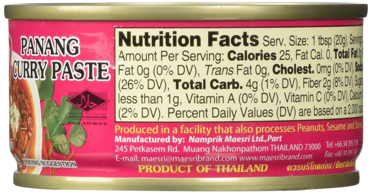 Maesri Thai panang curry - 4 oz x 2 cans, Set of 3