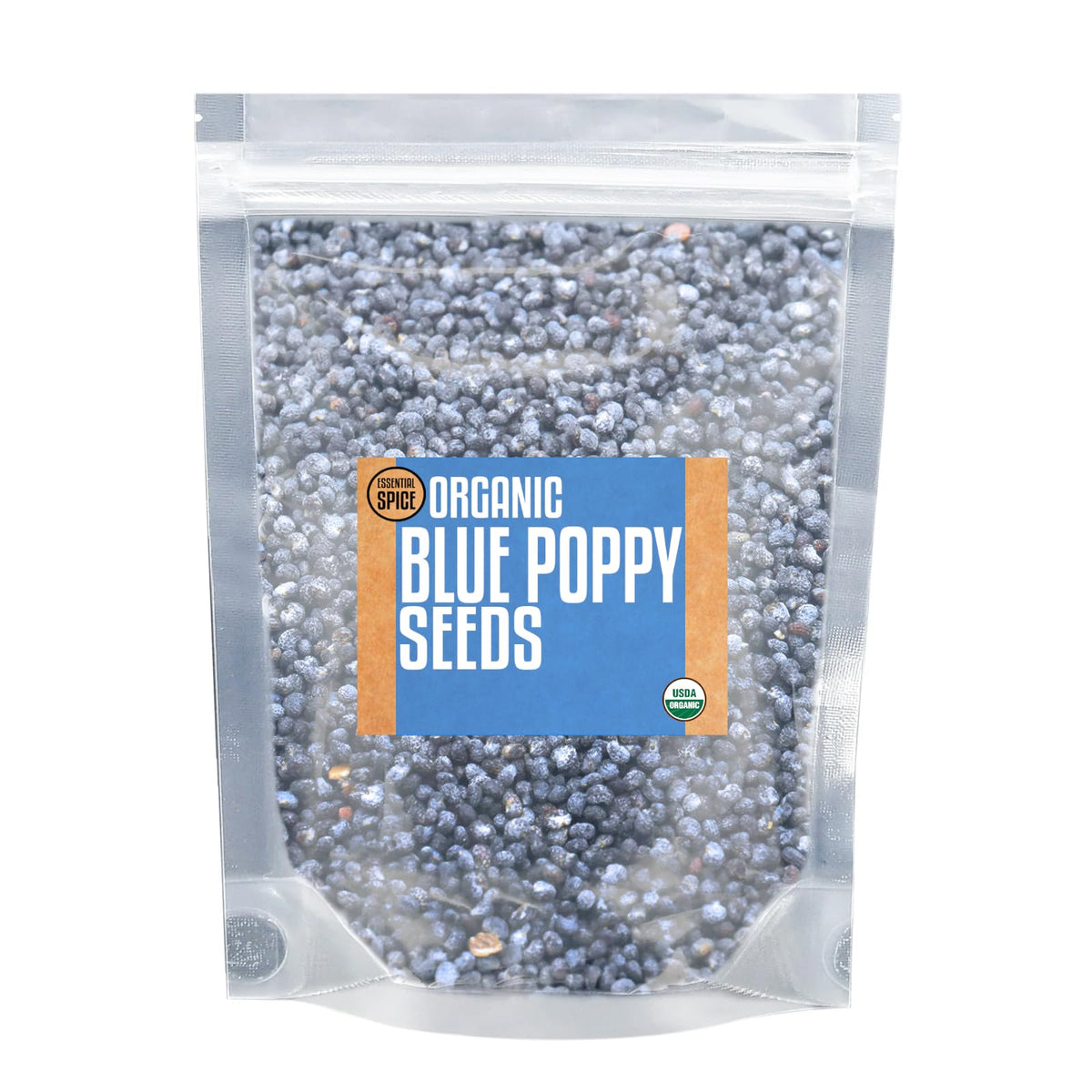Essential Spice Organic Blue Poppy Seeds, 4 oz - Nutty, Mild & Crunchy Texture - Whole Seeds for Baking, Cooking, Toppings & Eastern European Cuisine