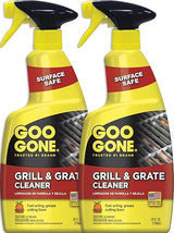 Goo Gone Grill and Grate Cleaner Spray (2 Pack) Cleans and Degreases BBQ Cooking Grates and Racks, Pellet and Electric Smokers- 24 Ounce