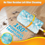 Swilsweep 40 Count Duster Refills Compatible with Swiffer Duster, 180° Disposable Multi-Surface Microfiber Cleaning Dusters, Unscented