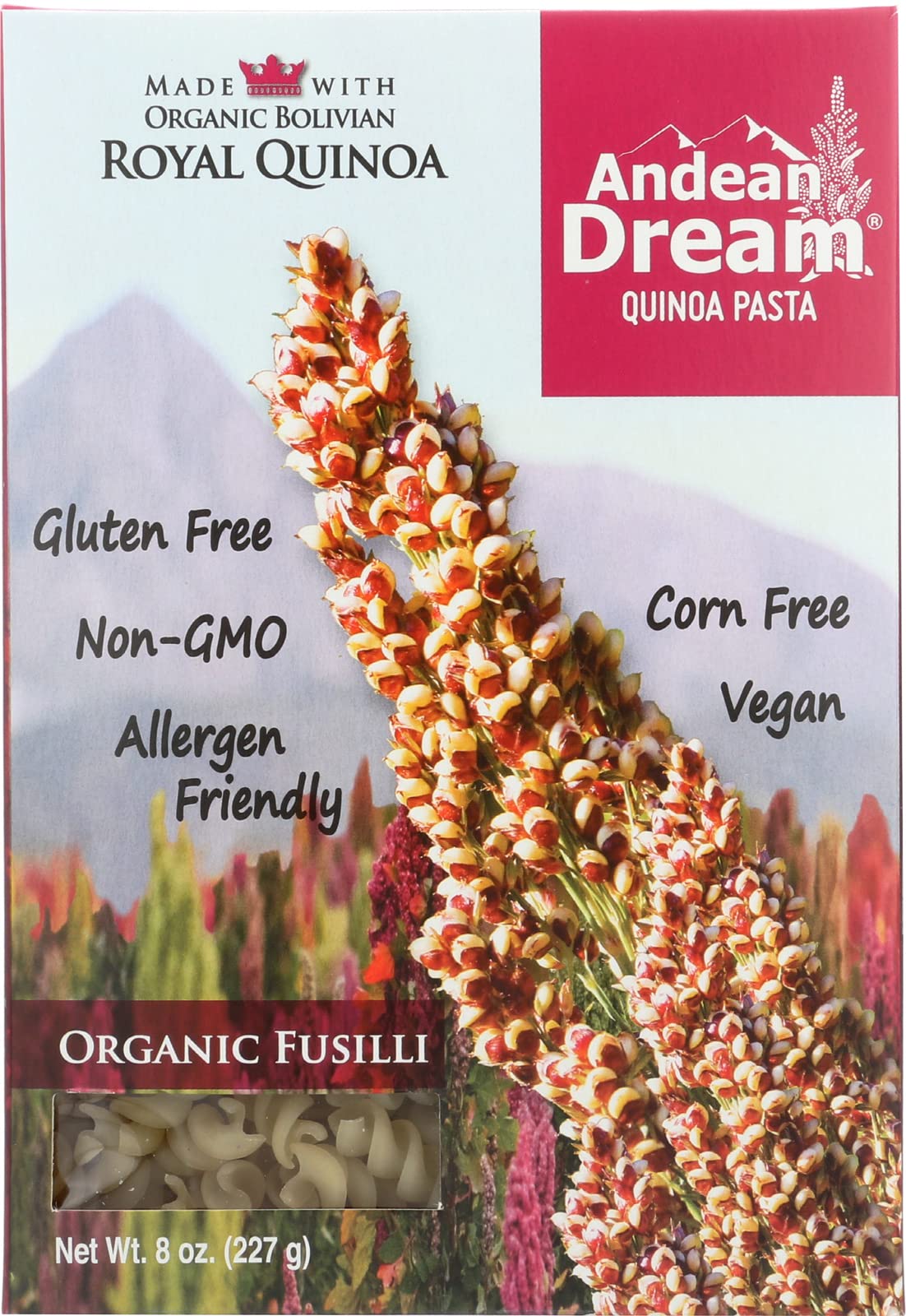 Andean Dream Fusilli Quinoa Pasta Gluten Free (12x8 Oz)10