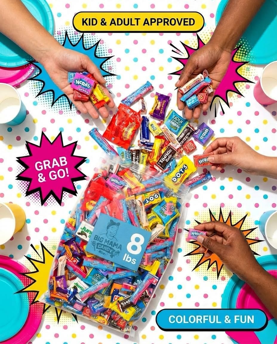 Big Mama Candy Chocolate Candy Bulk Assorted Wrapped Variety 4 lb