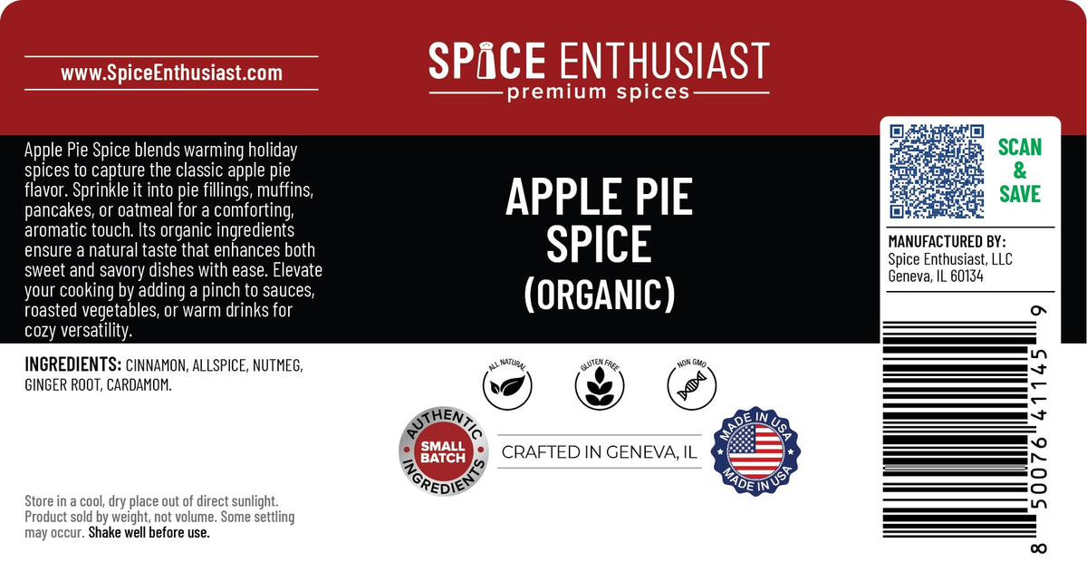 Spice Enthusiast Organic Apple Pie Spice - 3.2 oz