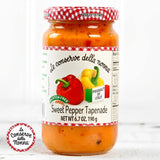 Le Conserve Della Nonna Sweet Pepper Tapenade - Italian Sweet Pepper Spread, Sweet Pepper Dip - Natural & Gluten Free Tapenade - Made From Fresh