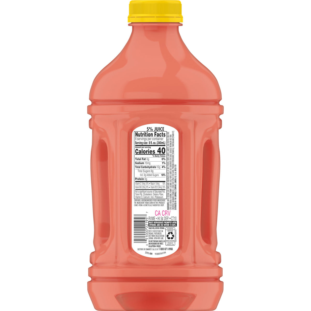 V8 Splash Watermelon Cherry Flavored Juice Beverage, 64 fl oz Bottle