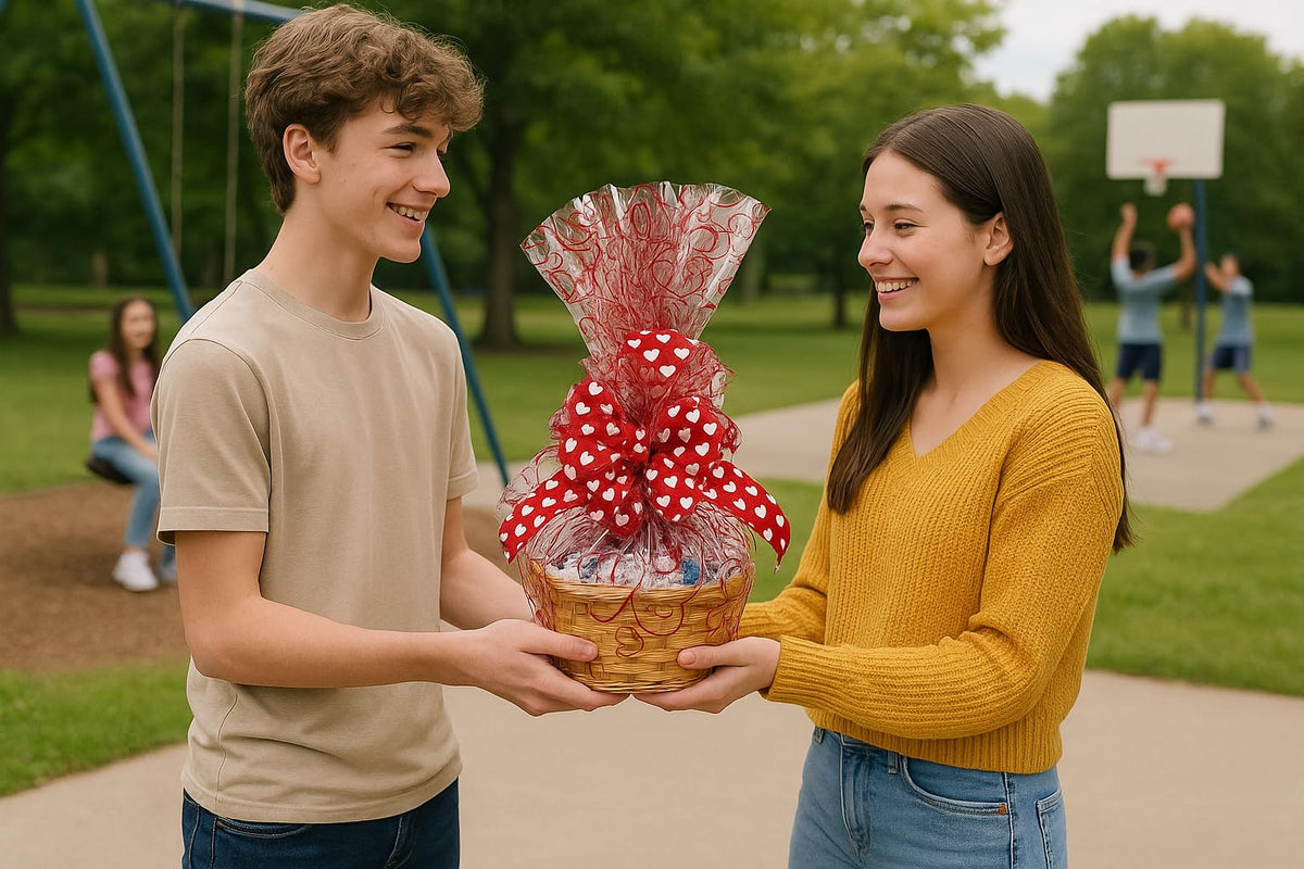 Handcrafted Gift Basket with Chocolates, Cookies, Snacks & Candy. Perfect for Birthdays, Sympathy, Holidays, Clients & Thank You Gifts (Standard