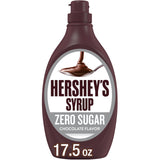 HERSHEY'S Zero Sugar Chocolate Syrup Bottle, 17.5 oz