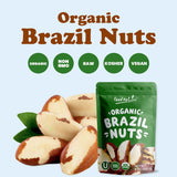 Food to Live - Organic Brazil Nuts, 8 Ounces - Non-GMO, Raw, Whole, No Shell, Unsalted, Kosher, Vegan, Keto, Paleo Friendly, Bulk, Rich in Selenium