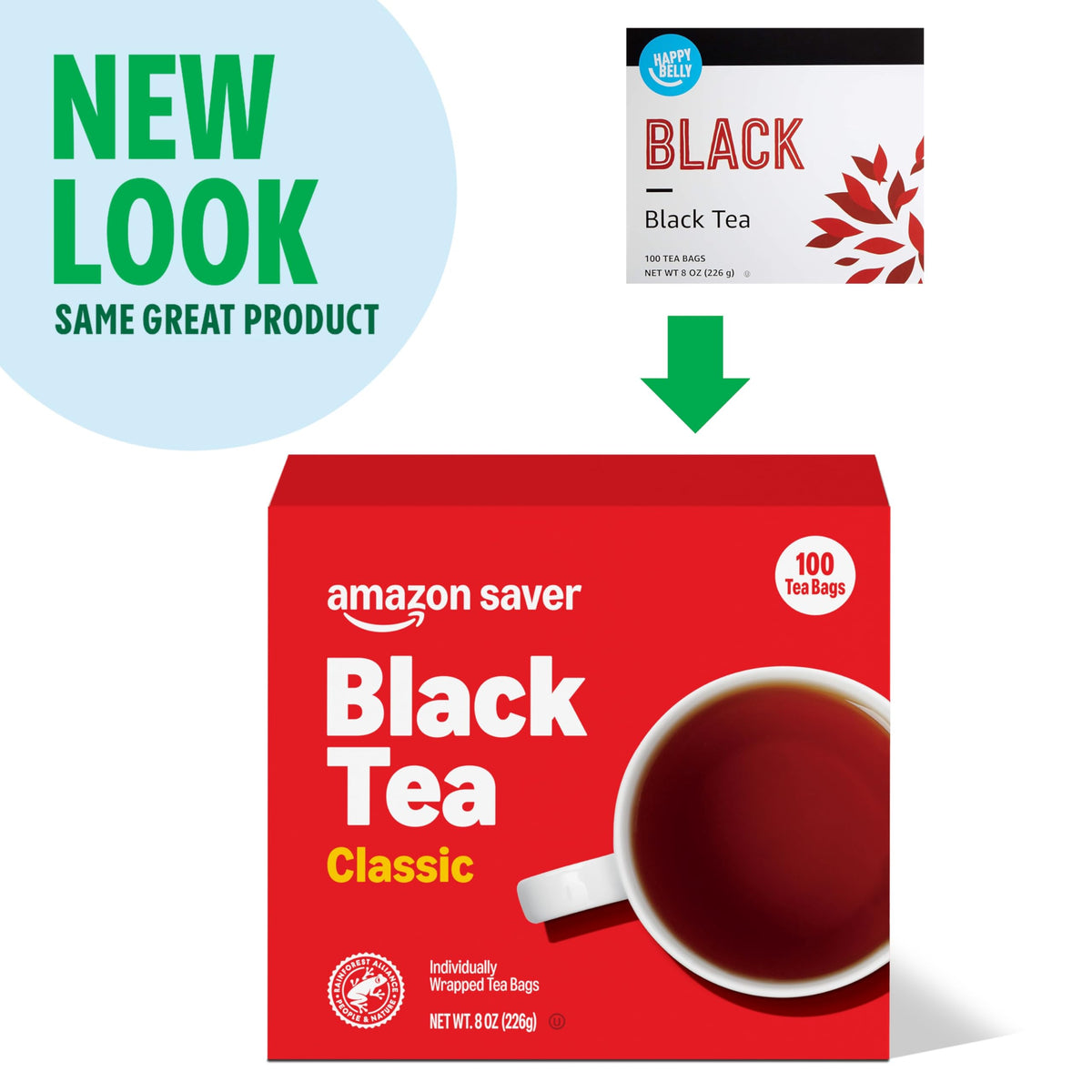 Amazon Saver, Classic Black Tea, 8 Oz, 100 Ct