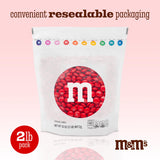 M&M’S Milk Chocolate Red Candy - 2lbs of Bulk Candy in Resealable Pack for Candy Buffet, Birthday Parties, Theme Meetings, Candy Bar, Sweet Stuff