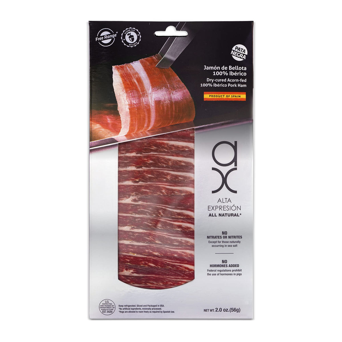 Pack Sliced Dry-cured Acorn-fed 100% Ibérico Pork Ham AX by Covap (3x2 oz)