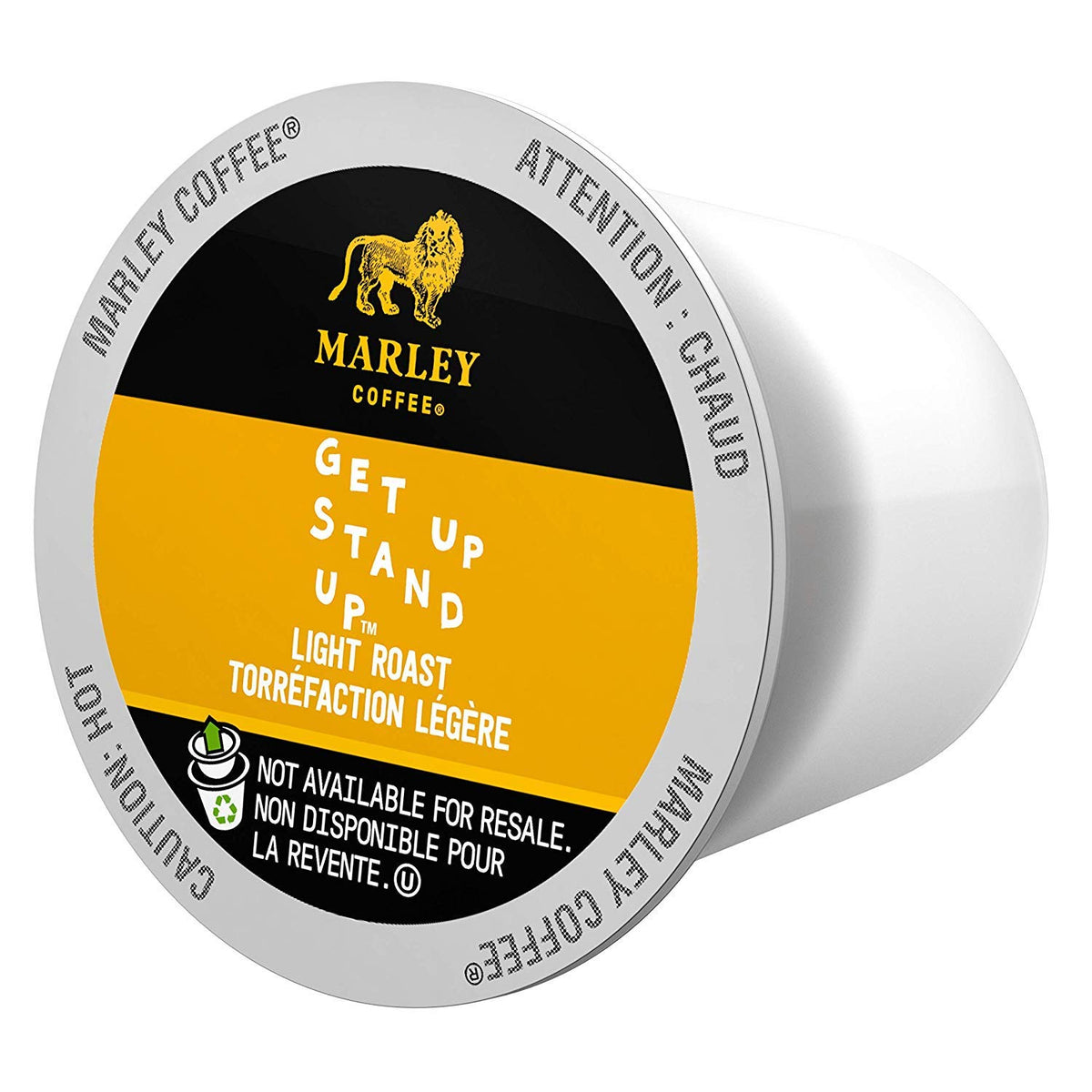 Marley Coffee,Get Up, Stand Up, Single Serve RealCup Organic Light Roast for Keurig K-Cup Brewers, 96 Count