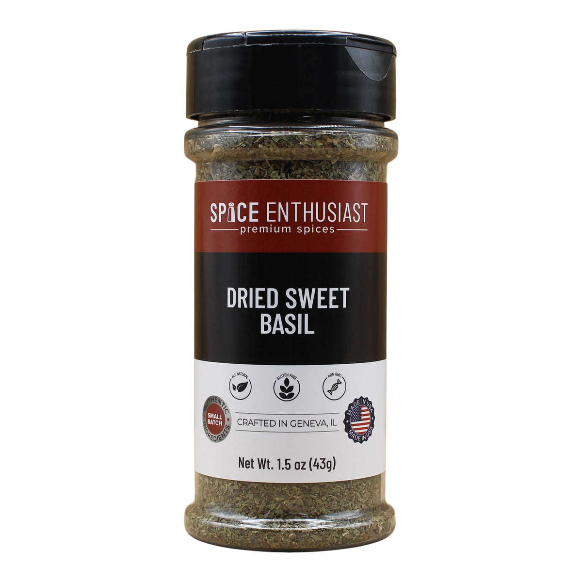 Spice Enthusiast Dried Sweet Basil - 1.5 oz