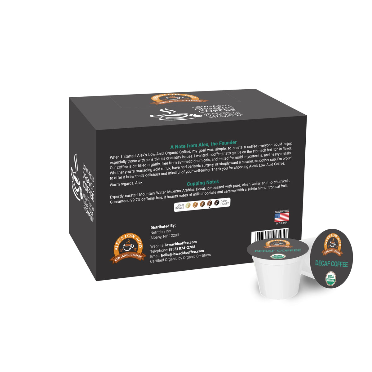 Alex's Low Acid Organic Coffee Ultimate Single-Serve Pods Variety Pack