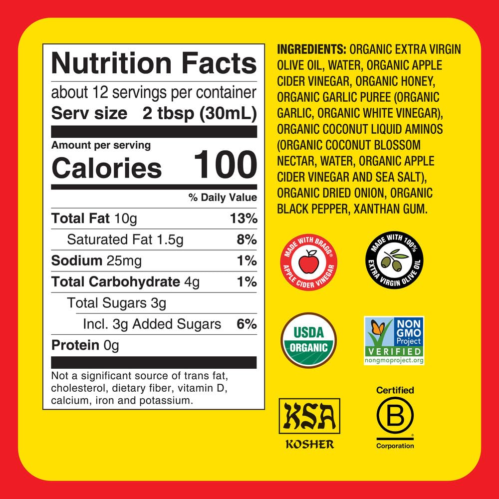 Bragg Dressing Vinaigrette 12.0 OZ (Pack of 6)