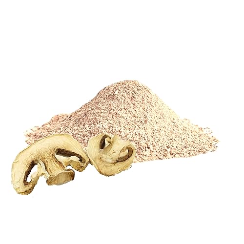 Essential Spice Organic White Button Mushroom Powder - Mild Umami Flavor, Finely Ground - Ideal for Soups, Sauces, Broths, Seasoning Blends & Everyday