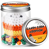 Poen Candy Corn Desk Toy Operation Christmas Gift Crochet Candy Corn DIY Toy Plush Handmade Doll Ghost Spooky Creepy Horror Gift for Kids Classroom