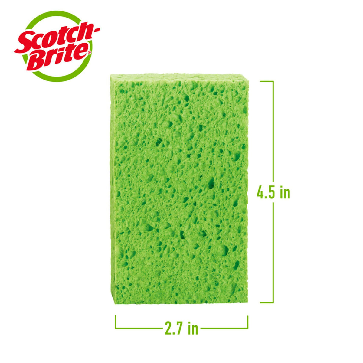 Scotch-Brite Multi-Purpose Kitchen Sponges, 16 Total (4 Packs of 4), Highly Absorbent Non-Scratch Dish Sponges, Plant-Based Fibers, Dishwasher-Safe