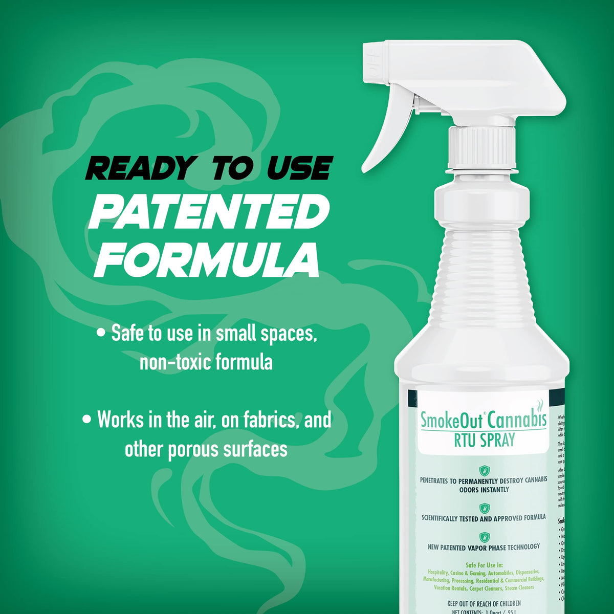 SmokeOut - Commercial Strength Cannabis Odor Eliminator - Neutralizer, Deodorizer, Odor Remover (32 ounce)