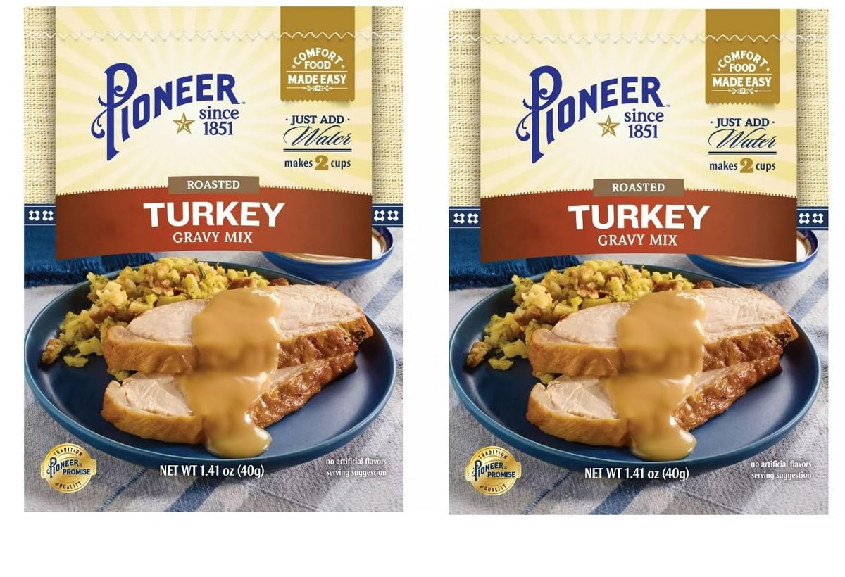 Pioneer Gravy & Seasoning Mixes - 2 packages (Roasted Turkey 1.41oz)