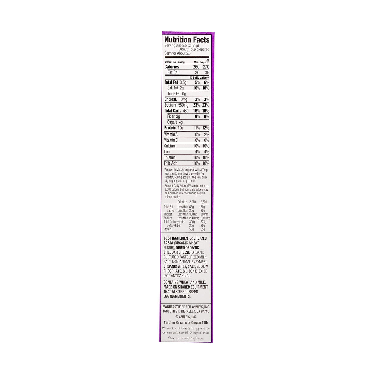Annie's Homegrown Organic Macaroni & Cheese - Shells & White Cheddar - 6 oz