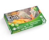 UNNI Compostable Food Prep Gloves, Large, 100 Count, Powder-Free, For Food Handling & Cleaning, ASTM D6400, BPI Certified