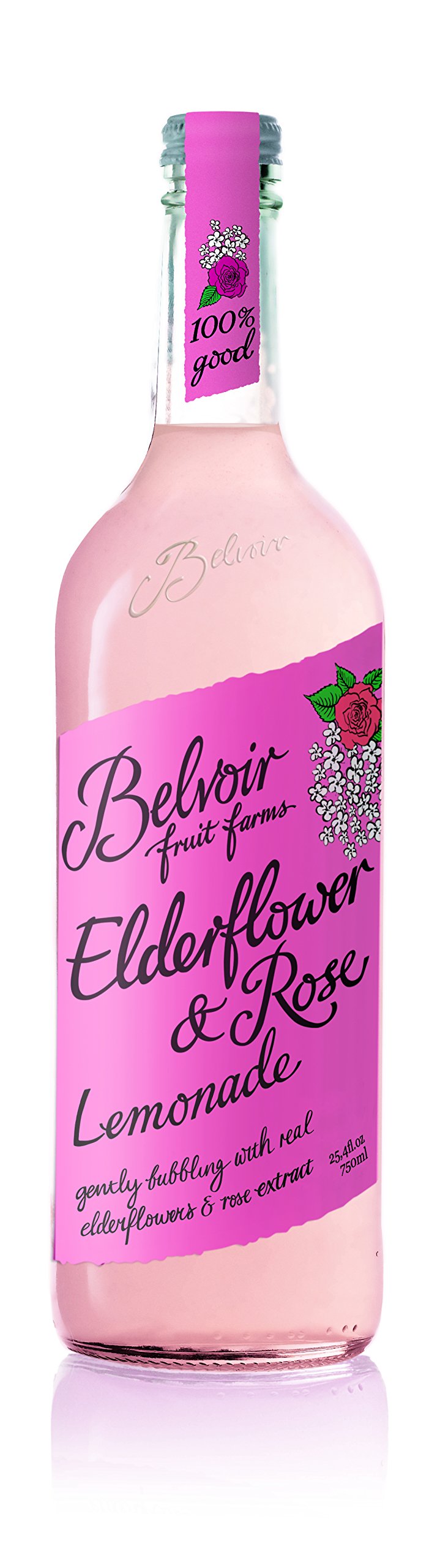 Belvoir Lemonade, Elderflower/Rose, 25.4 Ounce (Pack of 12)