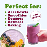 Food to Live Organic Freeze-Dried Acai Berry Powder, 2 Pounds - Non-GMO, Kosher, Raw, Vegan, Unsweetened, Unsulfured, Bulk