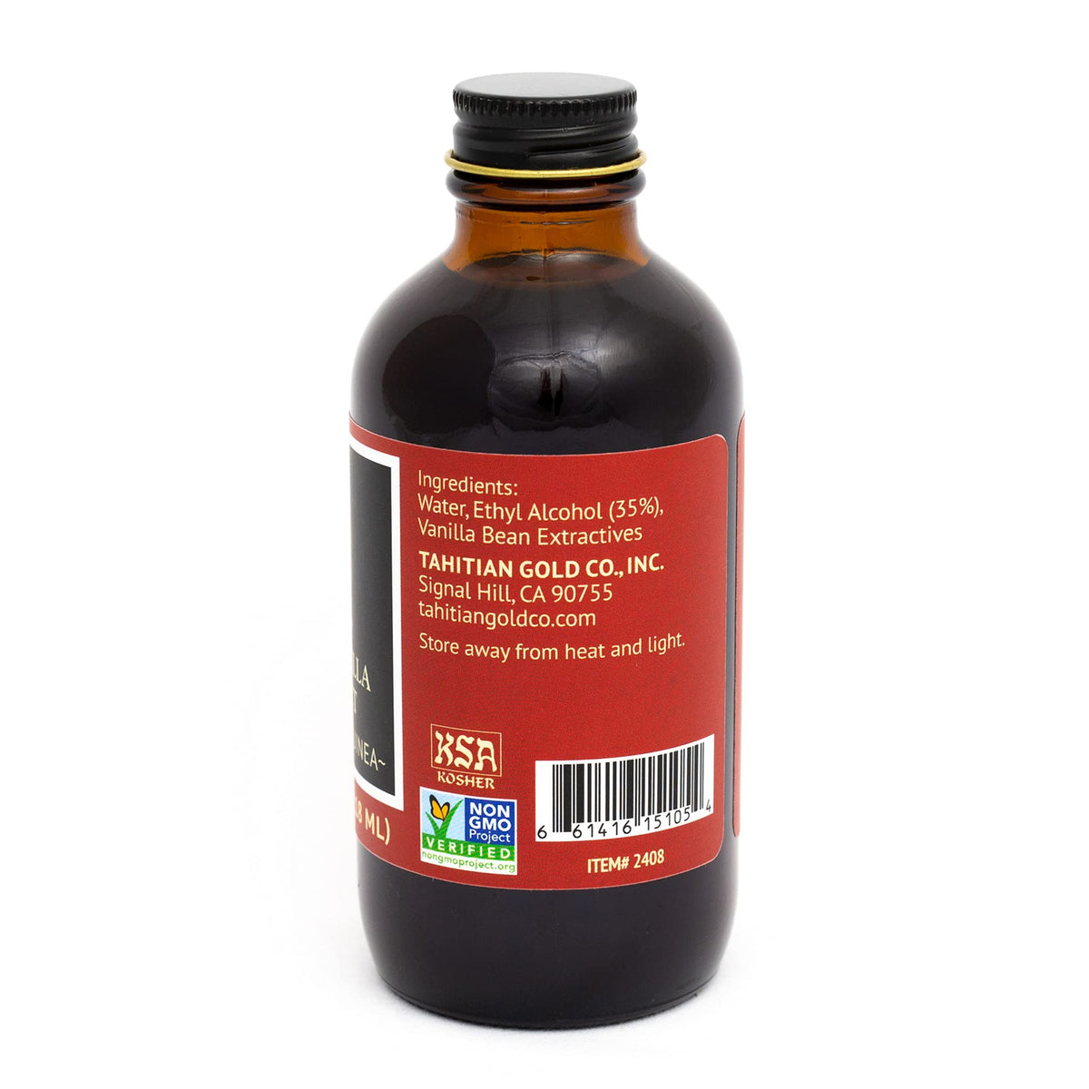 Tahitian Gold - Pure Vanilla Extract - Tahitian Select - Made From Top-Quality Tahitian Vanilla Beans of Papua New Guinea - 4 Fl Oz