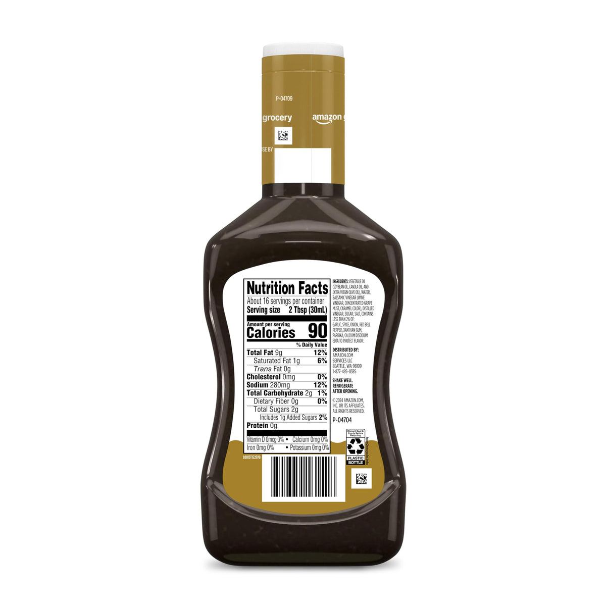 Amazon Grocery, Balsamic Vinaigrette Dressing, 16 Fl Oz