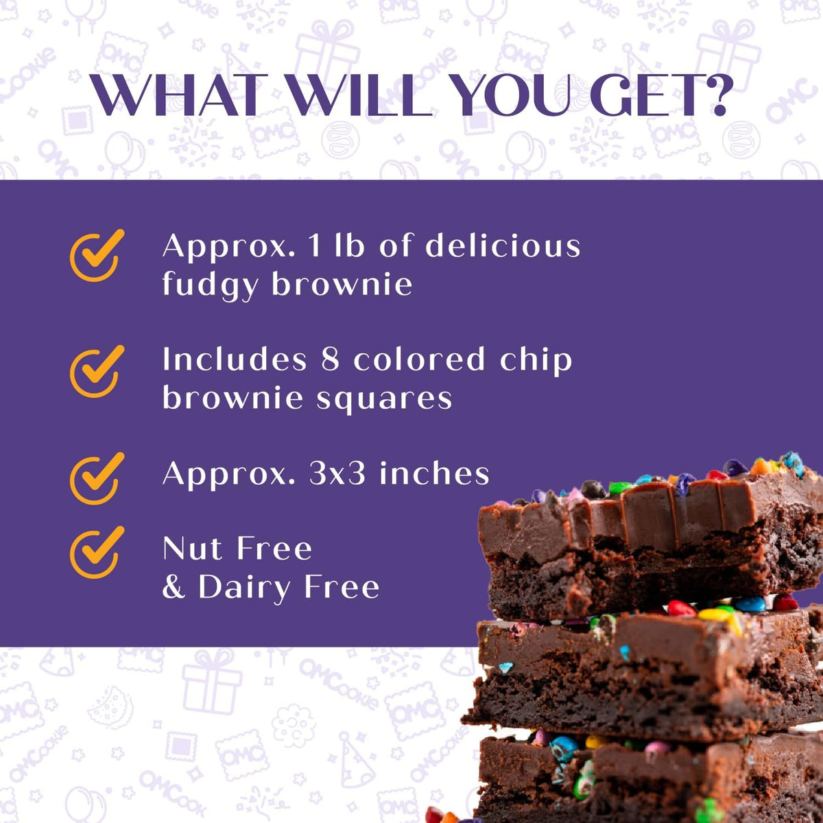 Happy Birthday To You 4 Pack Individually Wrapped Brownies