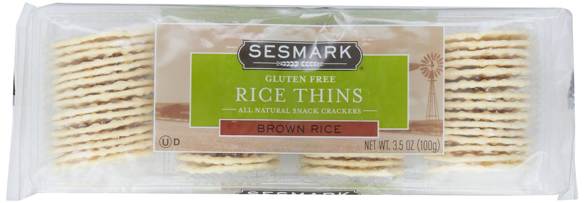 Sesmark, Rice Thins, Brown Rice, 3.5 oz