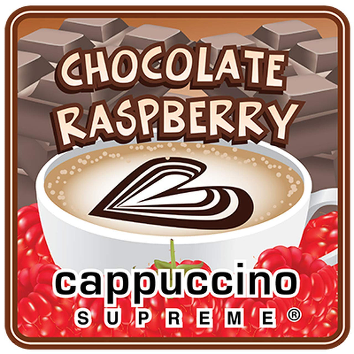 Cappuccino Supreme 2 lb bag Chocolate Raspberry Instant Cappuccino Mix
