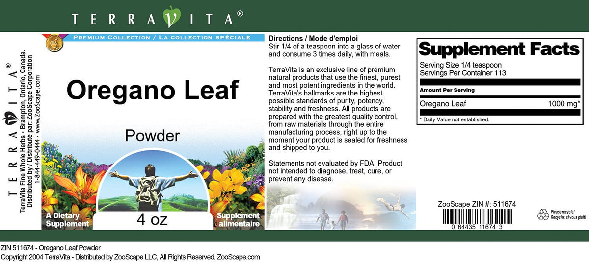 Oregano Leaf Powder (4 oz, ZIN: 511674) - 3 Pack