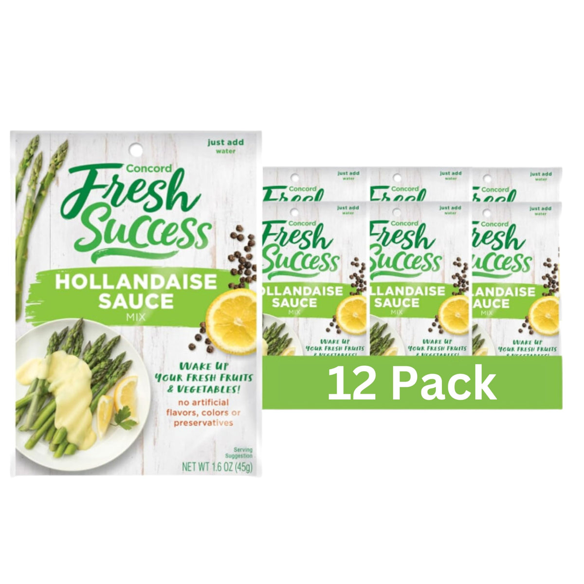 Concord Foods Hollandaise Sauce Mix Indulgent Lemon & Butter Infusion for Gourmet Dining - Elevate Your Meals with Creamy Richness & Zesty Citrus! 1.6