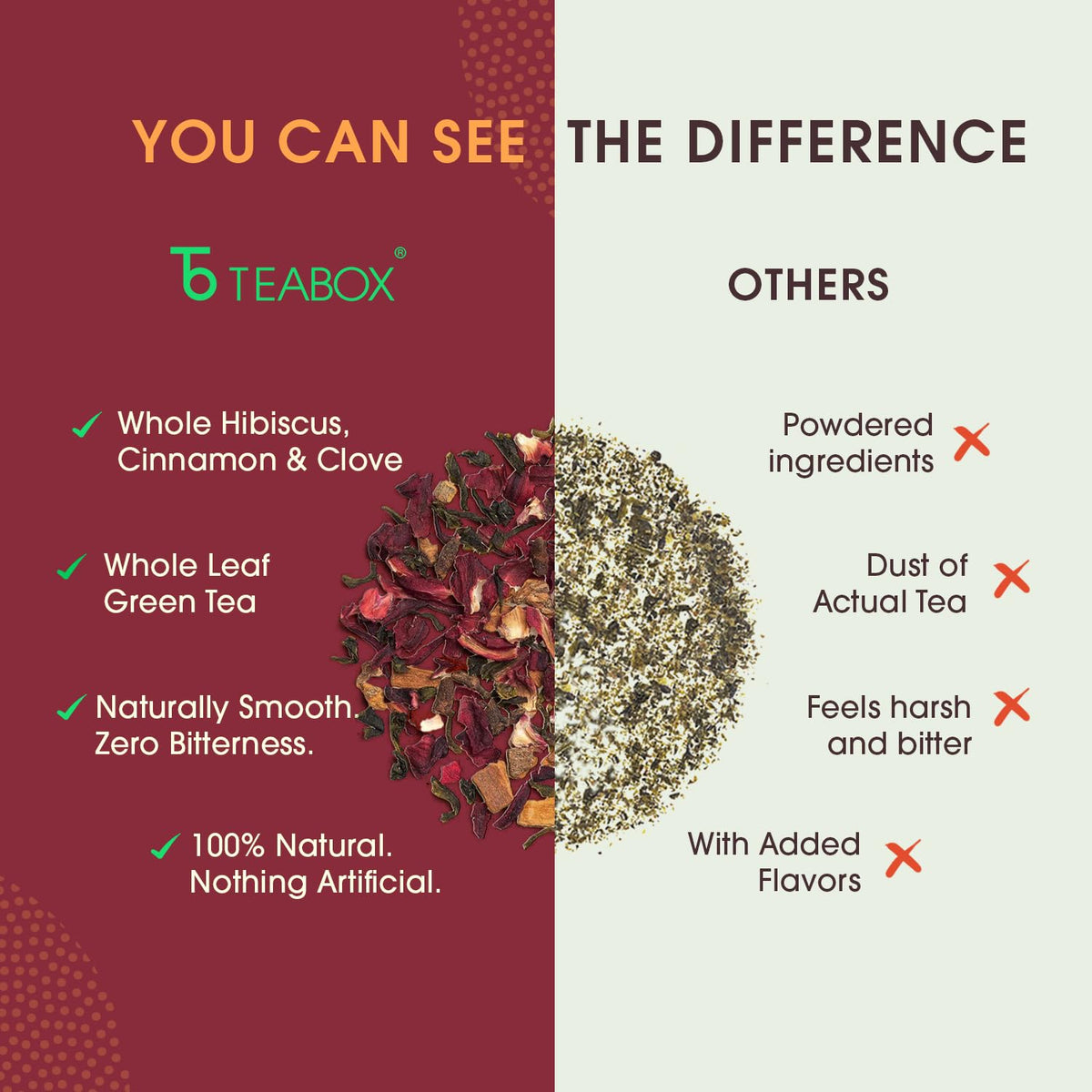 Teabox Premium Darjeeling Green Tea With Dried Hibiscus | 100% Whole Leaf & 0% Bitterness | Green Tea From The Himalayas | 25 Tea Bags (Low Caffeine)