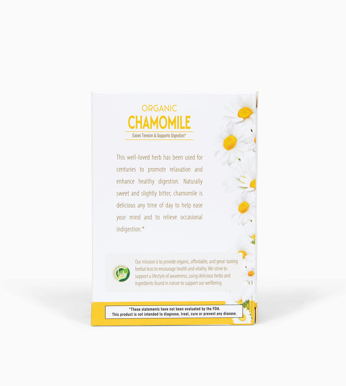 Lifestyle Awareness Organic Chamomile Tea, Caffeine Free, 20 Tea Bags, Pack of 6