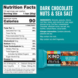KIND Mini Snack Bars Variety Pack, Gluten Free, Low Sugar, Low Calorie Snacks, Dark Chocolate Nuts & Sea Salt, Peanut Butter Dark Chocolate, Caramel