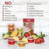 Bakol Jel Dessert - All Natural Vegan Dessert Mix - Kosher - Halal - No Artificial Sweeteners Flavors or Colors - Cherry Flavor (PACK OF 12)