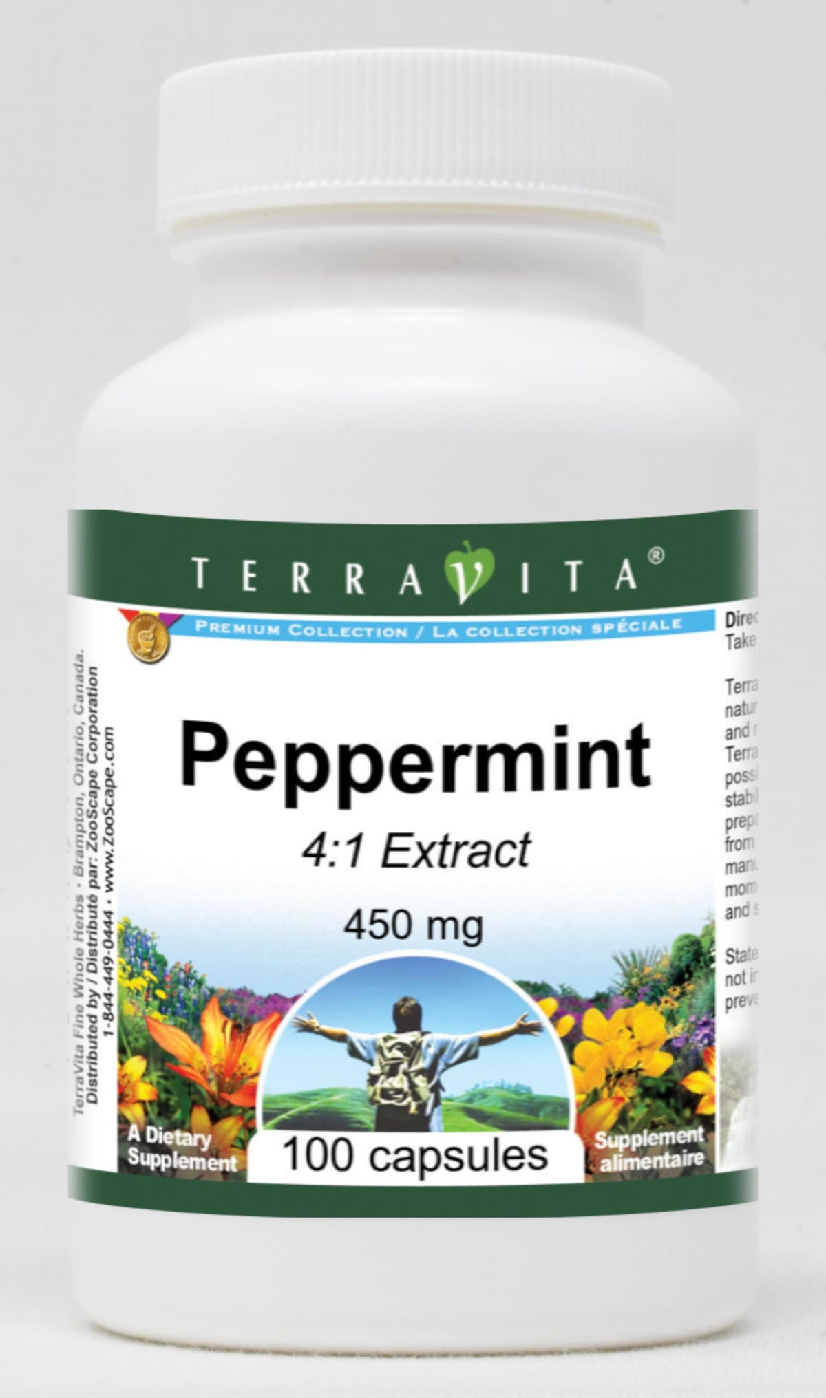 Peppermint 4:1-450 mg (100 Capsules, ZIN: 521135) - 3 Pack