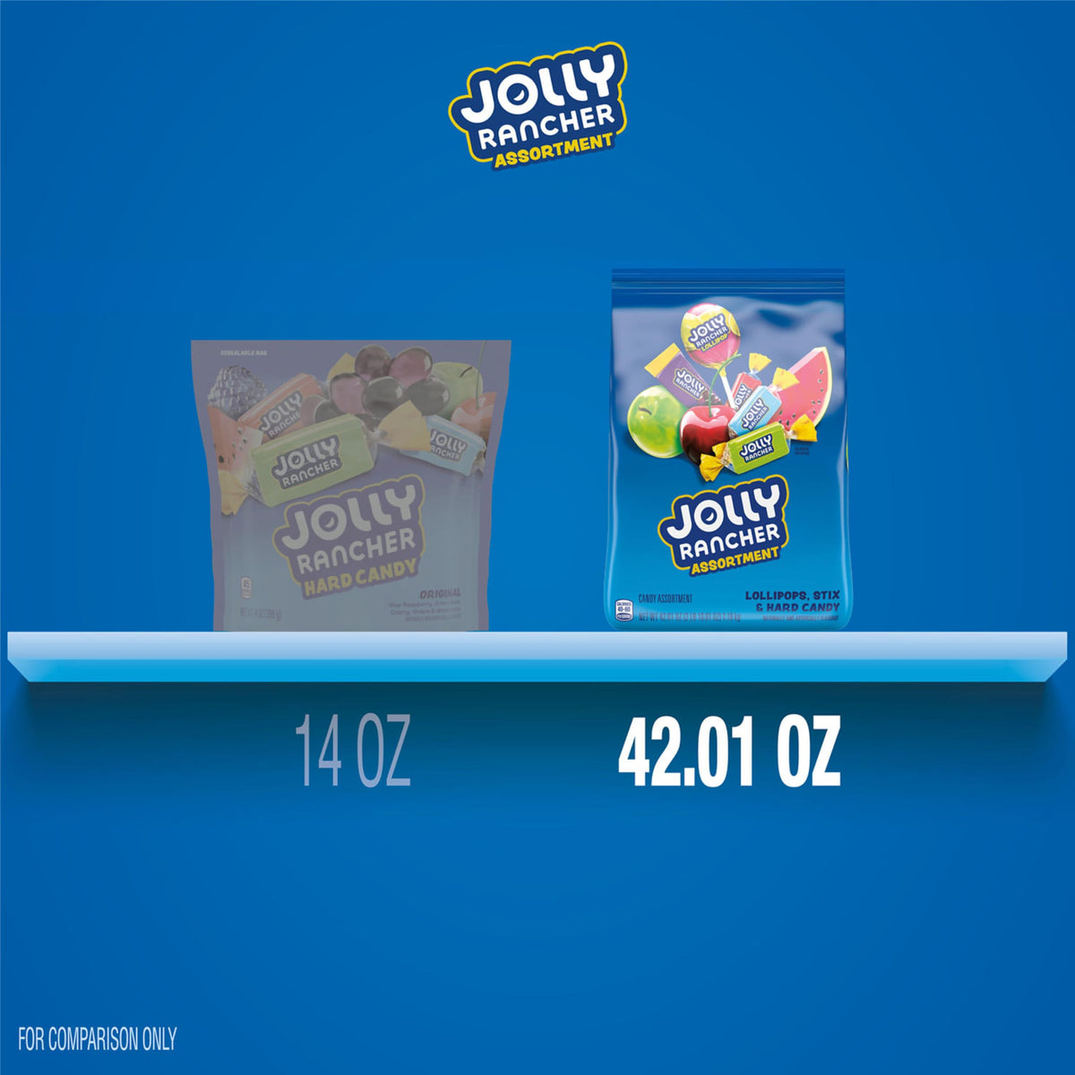 JOLLY RANCHER Assorted Fruit Flavored Candy Bulk Bag, 42.01 oz