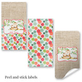 Amanda Creation “Guess Whooo” Cute Owl Baby Girl Shower Sprinkle Mini Chocolate Candy Bar Sticker Wrappers, 45 1.4" x 2.6" Wrap Around Labels, Great