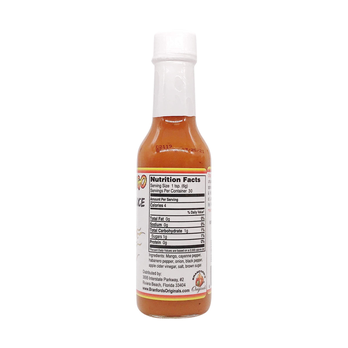 Branfords Originals, Hot Sauce Crazy Mango, 5 Fl Oz
